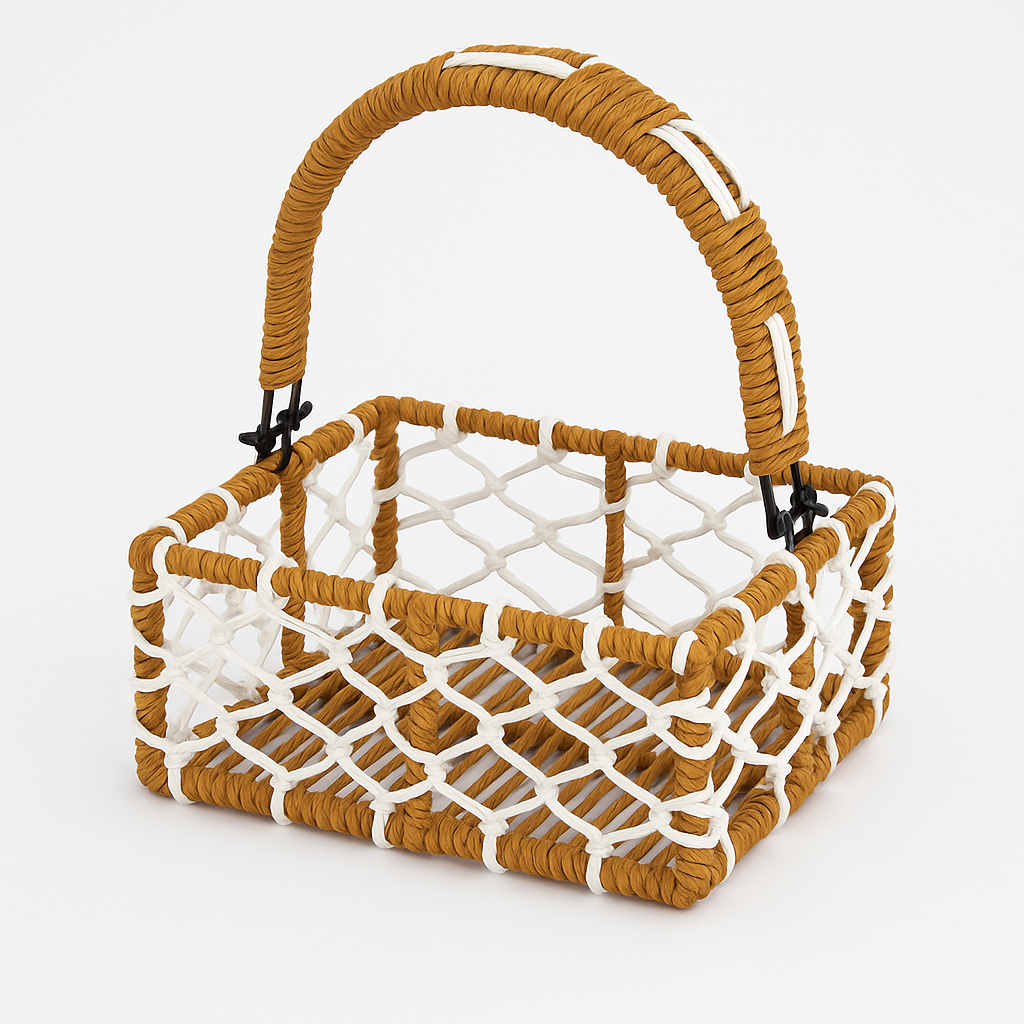 Handcrafted Jute Rope Basket – Rustic Storage & Gift Hamper