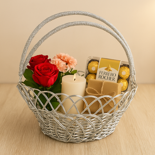 Premium Aluminium Decorative Basket – Multipurpose Gift & Storage