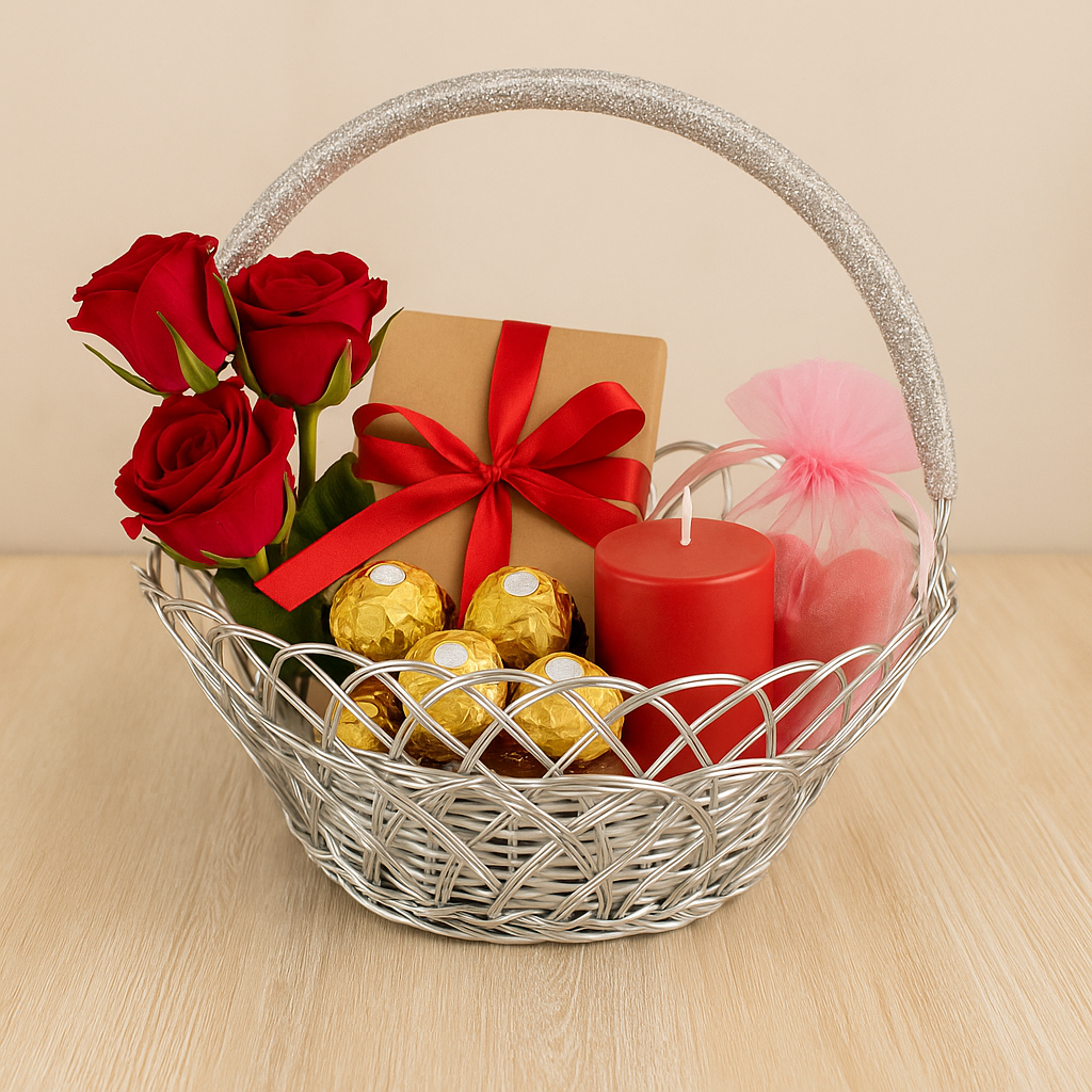 Premium Aluminium Decorative Basket – Multipurpose Gift & Storage