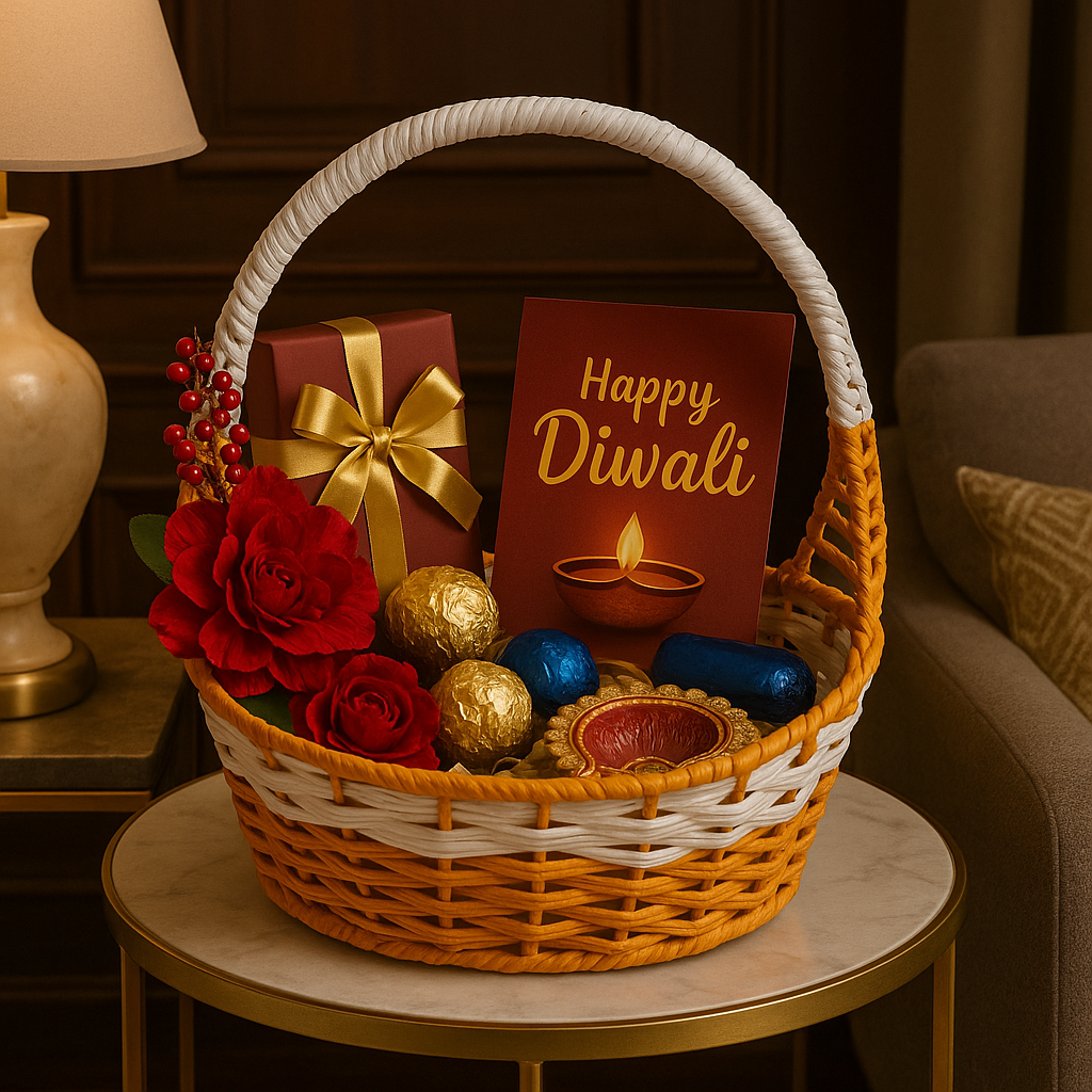 Handcrafted Open Woven Basket with Handle – Multipurpose Hamper Base