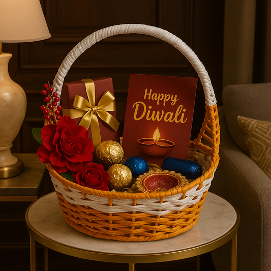 Handcrafted Open Woven Basket with Handle – Multipurpose Hamper Base