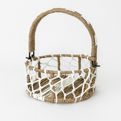 Handcrafted Woven Gift Basket with Handle – Multipurpose Storage & Festive Hamper