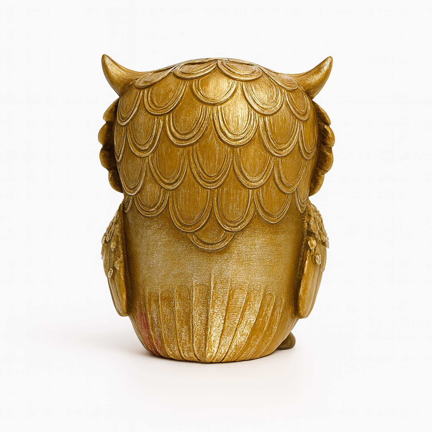 Golden Decorative Owl Figurine - Prosperity & Festive Home Decor Showpiece